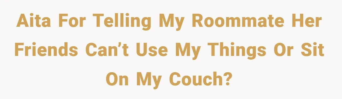 AITA for telling my roommate her friends can’t use my things or sit on my couch?