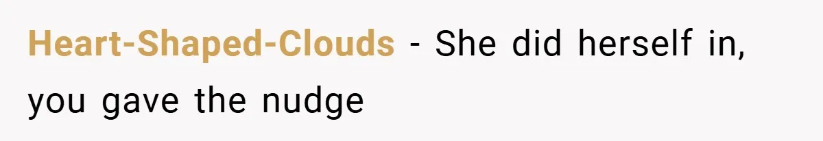 Heart-Shaped-Clouds − She did herself in, you gave the nudge