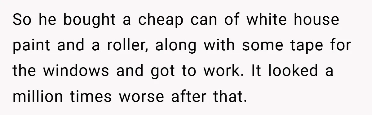 HOA Tried to Ban His Classic BMW - So He Parked It Legally Right in Front of Their Fancy Entrance for Everyone to See So he bought a cheap can of white house paint and a roller, along with some tape for the windows and got to work. It looked a million times worse...
