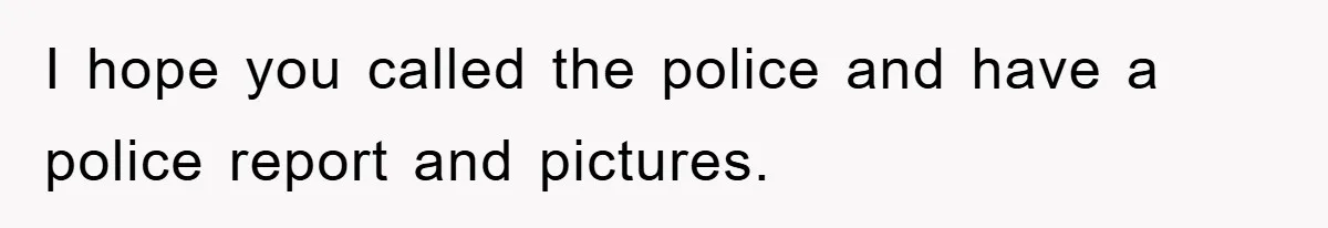 I hope you called the police and have a police report and pictures.