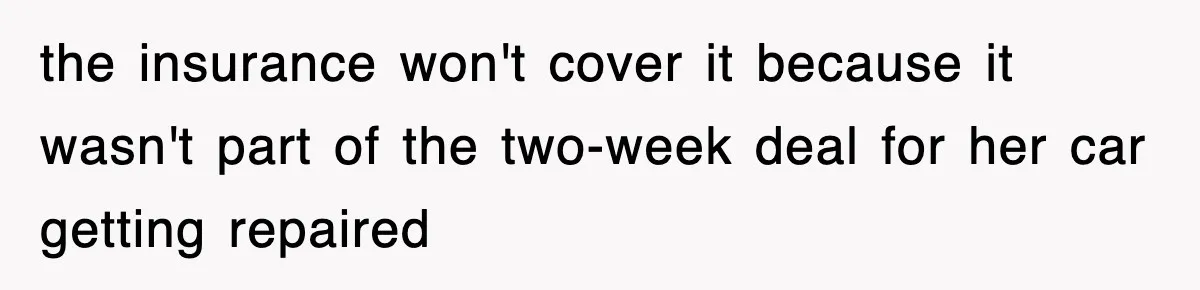 Rental Company Tries To Charge Extra Day, So He Made Sure They’d Remember The Pickup the insurance won't cover it because it wasn't part of the two-week deal for her car getting repaired