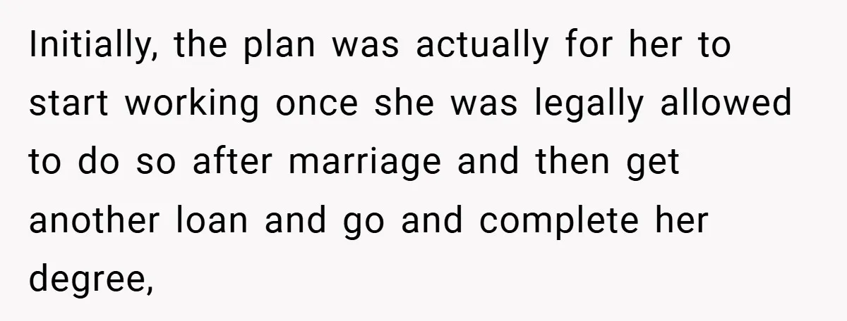 Husband’s Comment About ‘Doing His Wife’s Job Better’ Sparks Emotional Backlash Initially, the plan was actually for her to start working once she was legally allowed to do so after marriage and then get another loan and go and complete her...
