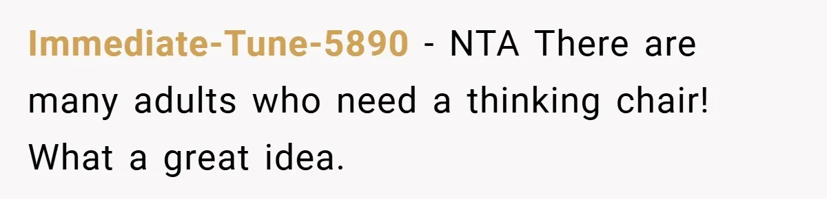 Immediate-Tune-5890 − NTA There are many adults who need a thinking chair! What a great idea.