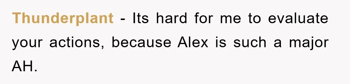 Woman Keeps Her Friend’s Secret That He’s Gay, But Her Best Friend Was The One He Dated Thunderplant − Its hard for me to evaluate your actions, because Alex is such a major AH.