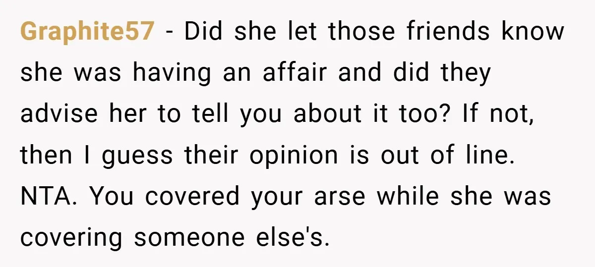 Husband Files For Divorce In Secret After Discovering Wife’s Affair, Leaves Her Completely Unprepared Graphite57 − Did she let those friends know she was having an affair and did they advise her to tell you about it too? If not, then I guess their...