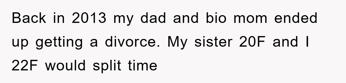Woman Presses Charges After Mother Abused Her As Child, Then Stole Her Education Savings As Adult Back in 2013 my dad and bio mom ended up getting a divorce. My sister 20F and I 22F would split time