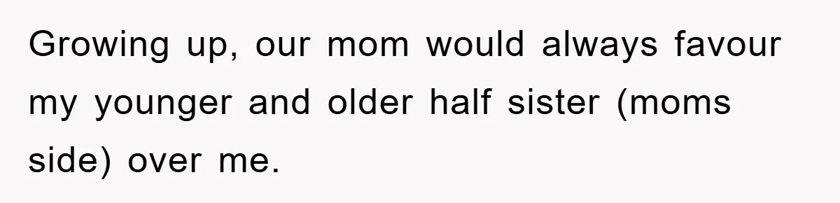 Woman Presses Charges After Mother Abused Her As Child, Then Stole Her Education Savings As Adult Growing up, our mom would always favour my younger and older half sister (moms side) over me.