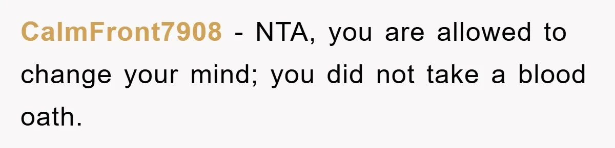 Mom Tries To Return To Work After Maternity Leave, Husband Treats It Like Divorce Papers CalmFront7908 − NTA, you are allowed to change your mind; you did not take a blood oath.