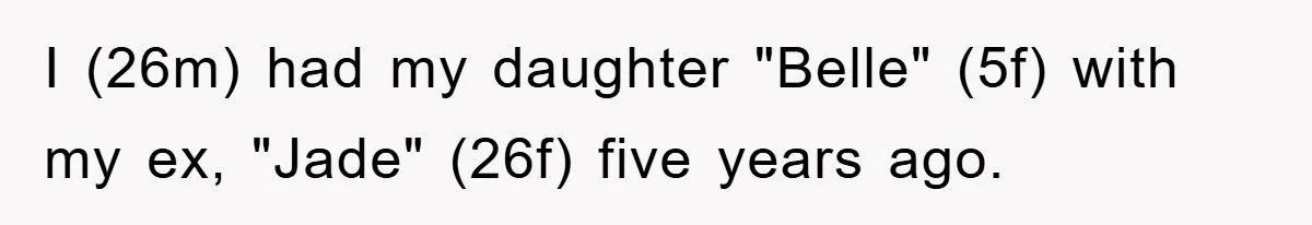 I (26m) had my daughter "Belle" (5f) with my ex, "Jade" (26f) five years ago.