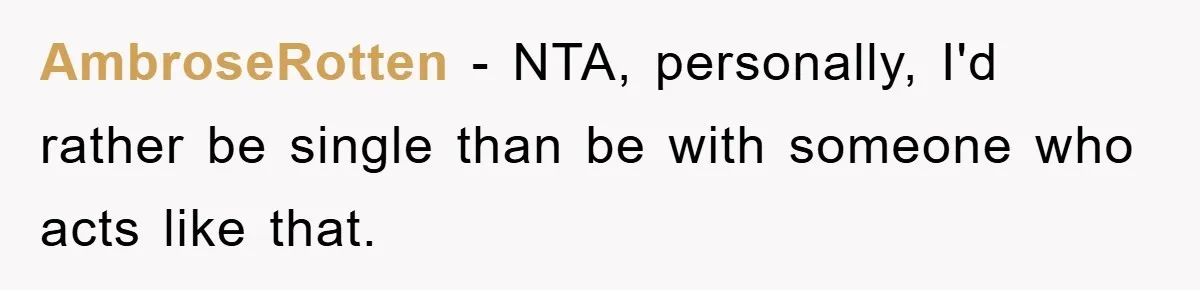 Woman Drives Off After Boyfriend Tells Her To Leave, He Ends Up Walking Two Hours Home AmbroseRotten − NTA, personally, I'd rather be single than be with someone who acts like that.