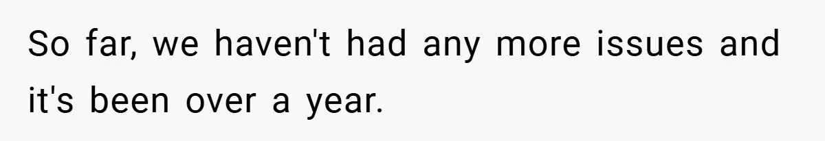 So far, we haven't had any more issues and it's been over a year.