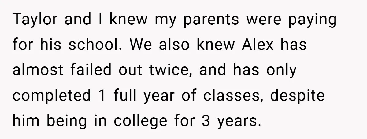 A Grieving Woman Cuts Off Her Aunt After She Demands Inheritance Money for Her Son’s College Taylor and I knew my parents were paying for his school. We also knew Alex has almost failed out twice, and has only completed 1 full year of classes, despite...