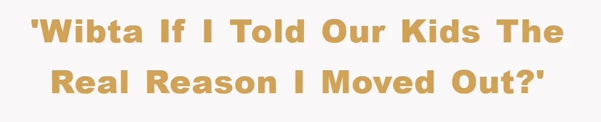 'WIBTA if I told our kids the real reason i moved out?'