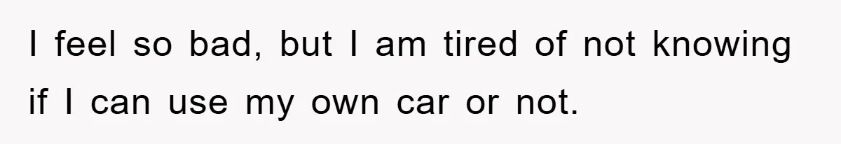 Brother Takes Car Without Permission, Sister Threatens To Play Her Final Card With The Authority Involved I feel so bad, but I am tired of not knowing if I can use my own car or not.