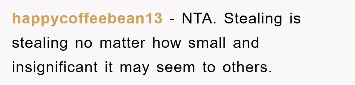 Man Posts Nameless Lunch Theft Reminder In Company Chat, Coworker Shows Herself And Throws Fuss Anyway happycoffeebean13 − NTA. Stealing is stealing no matter how small and insignificant it may seem to others.