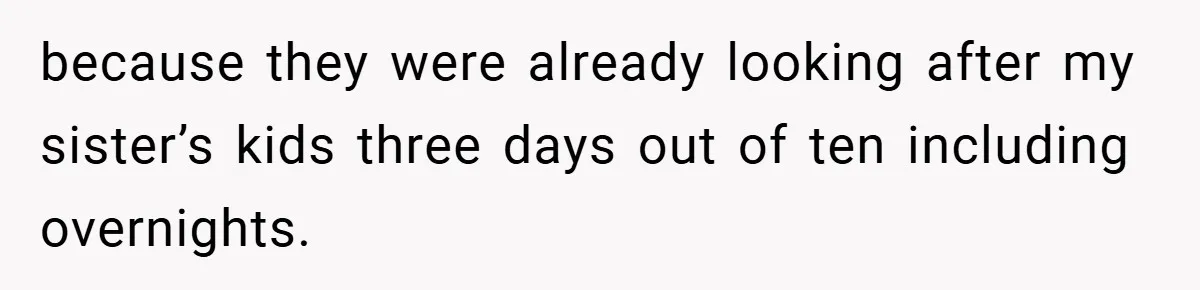 He Watched His Parents Favor His Sister for Years - Now He’s Refusing to Let Them Do It to His Daughter because they were already looking after my sister’s kids three days out of ten including overnights.