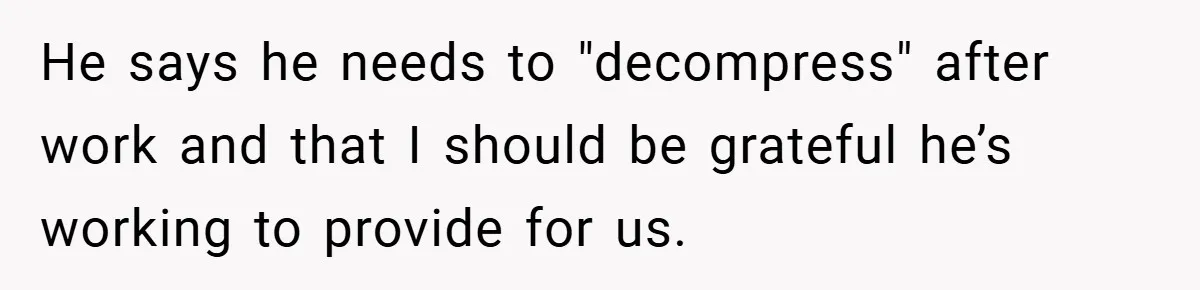 He Laughed While She Cried with Their Newborns - So She Took a Swing at His Golf Clubs He says he needs to "decompress" after work and that I should be grateful he’s working to provide for us.