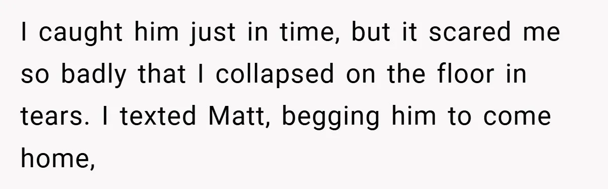 He Laughed While She Cried with Their Newborns - So She Took a Swing at His Golf Clubs I caught him just in time, but it scared me so badly that I collapsed on the floor in tears. I texted Matt, begging him to come home,