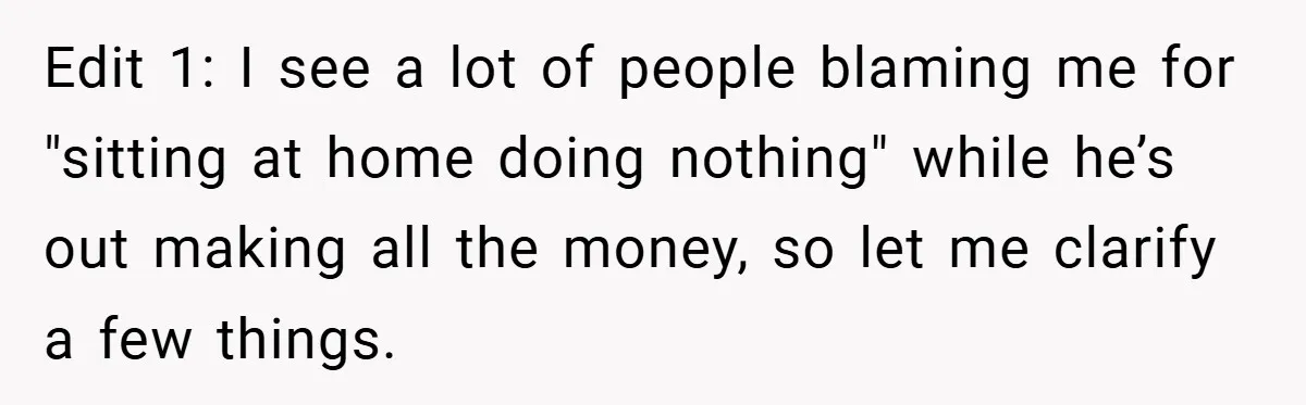 He Laughed While She Cried with Their Newborns - So She Took a Swing at His Golf Clubs Edit 1: I see a lot of people blaming me for "sitting at home doing nothing" while he’s out making all the money, so let me clarify a few things.
