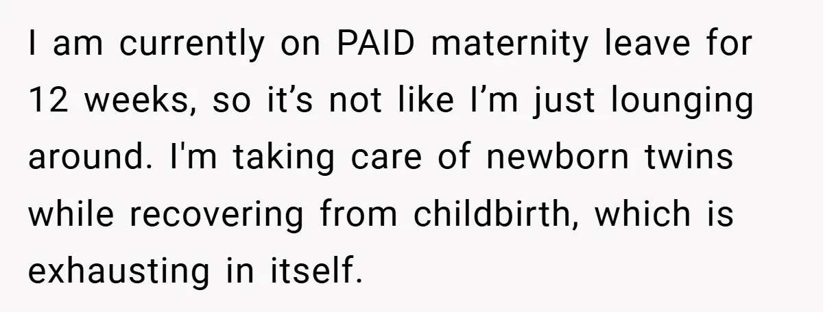 He Laughed While She Cried with Their Newborns - So She Took a Swing at His Golf Clubs I am currently on PAID maternity leave for 12 weeks, so it’s not like I’m just lounging around. I'm taking care of newborn twins while recovering from childbirth, which is...