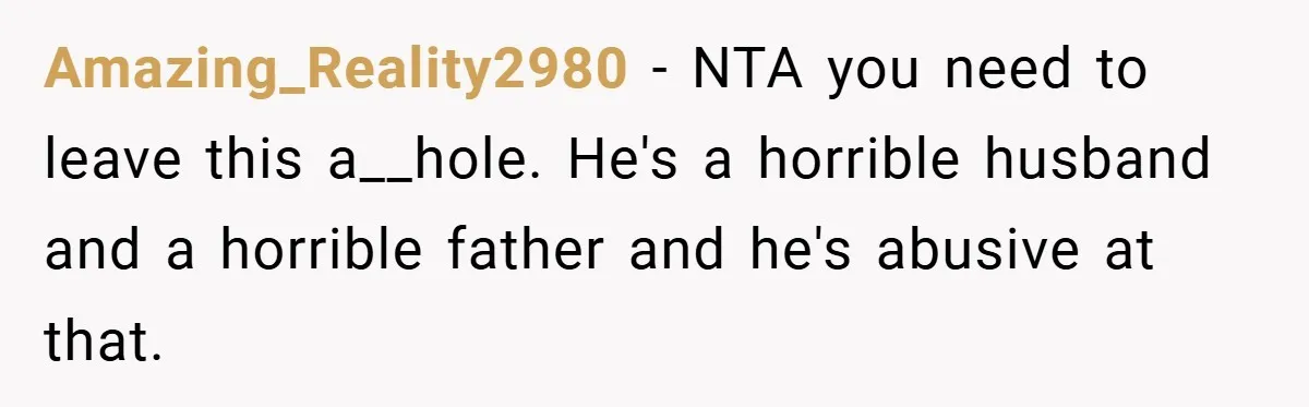 He Laughed While She Cried with Their Newborns - So She Took a Swing at His Golf Clubs Amazing_Reality2980 − NTA you need to leave this a__hole. He's a horrible husband and a horrible father and he's abusive at that.