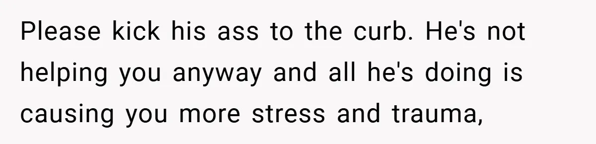 He Laughed While She Cried with Their Newborns - So She Took a Swing at His Golf Clubs Please kick his ass to the curb. He's not helping you anyway and all he's doing is causing you more stress and trauma,