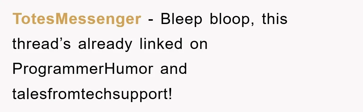 Manager Insists On 404 Alerts, Regrets It After 4,000 Emails TotesMessenger − Bleep bloop, this thread’s already linked on ProgrammerHumor and talesfromtechsupport!