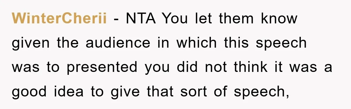 This Student Got Perfect Revenge on Lazy Classmates by Simply Letting Them Present WinterCherii − NTA You let them know given the audience in which this speech was to presented you did not think it was a good idea to give that sort...