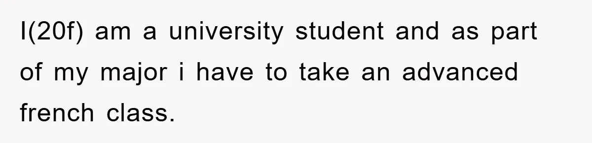 This Student Got Perfect Revenge on Lazy Classmates by Simply Letting Them Present I(20f) am a university student and as part of my major i have to take an advanced french class.