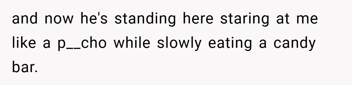 Airport Worker Demands €50 For 50g Overweight Bag, Passenger Solves It Deliciously and now he's standing here staring at me like a p__cho while slowly eating a candy bar.