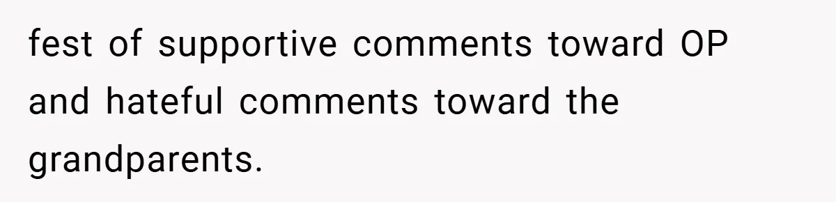 She Replaced Her Husband’s Late Wife’s Photo - Then All Hell Broke Loose When the Grieving Mother Found Out fest of supportive comments toward OP and hateful comments toward the grandparents.