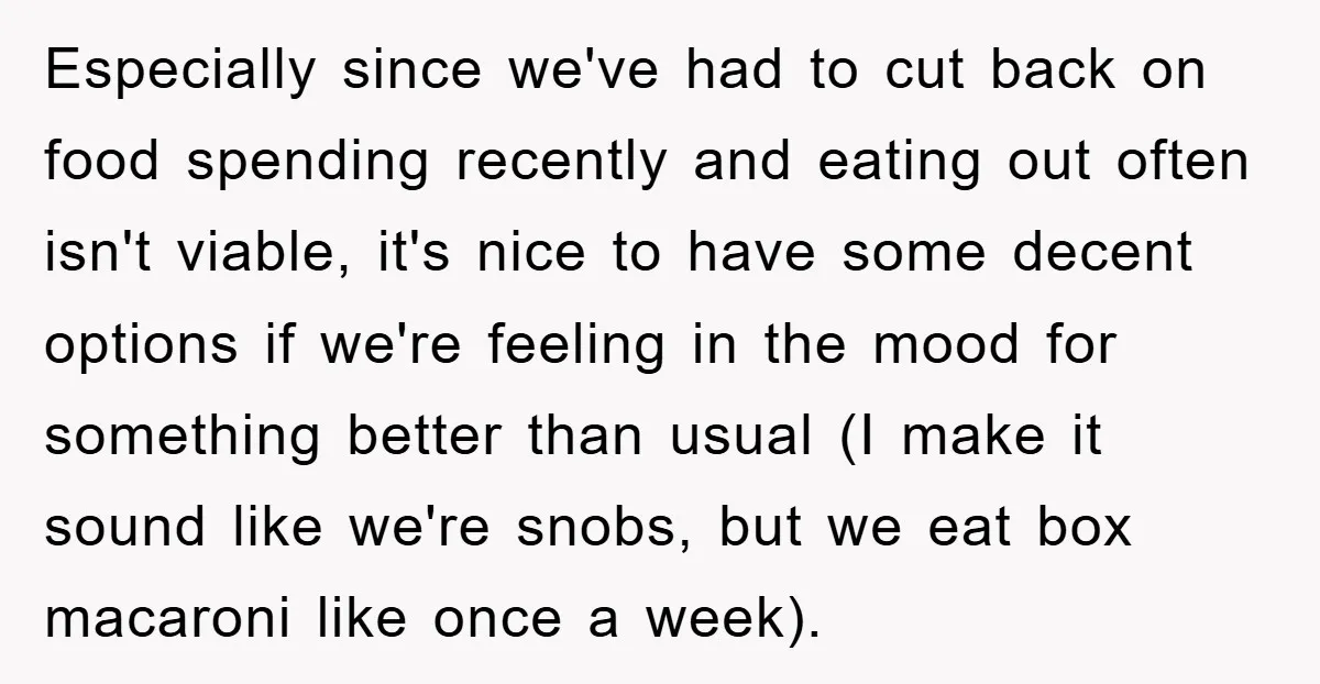Especially since we've had to cut back on food spending recently and eating out often isn't viable, it's nice to have some decent options if we're feeling in the mood...