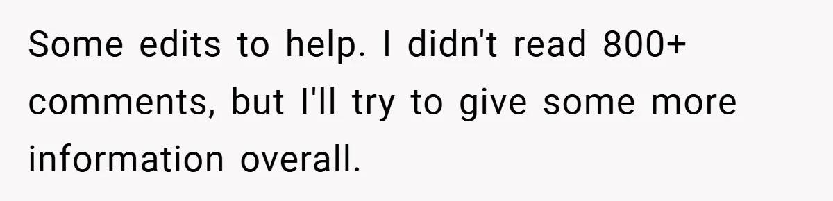 Some edits to help. I didn't read 800+ comments, but I'll try to give some more information overall.