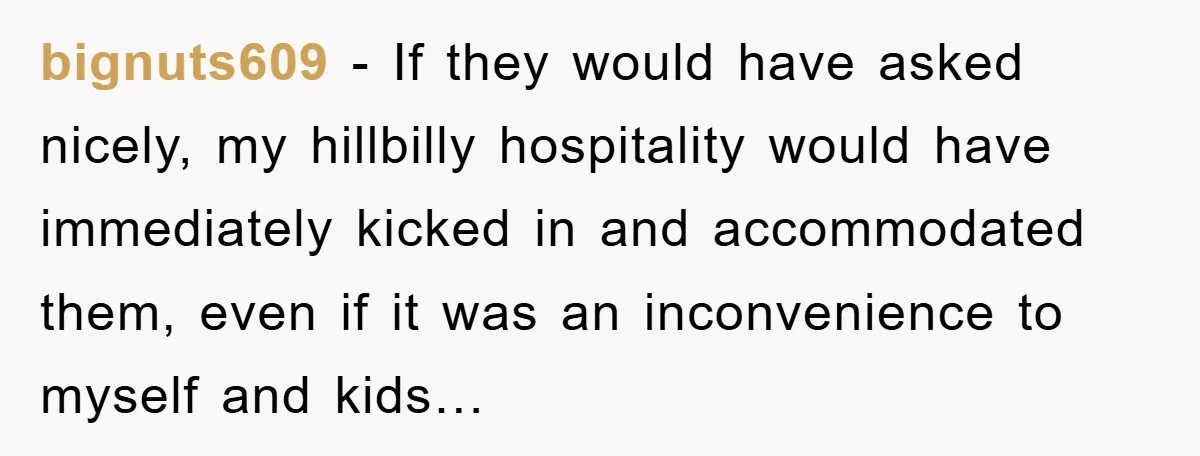 Mom Stands Ground As Duo Seeking Seats For Sick Elder, Causes A Scene At The Mall bignuts609 − If they would have asked nicely, my hillbilly hospitality would have immediately kicked in and accommodated them, even if it was an inconvenience to myself and kids…