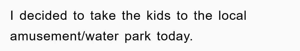 I decided to take the kids to the local amusement/water park today.