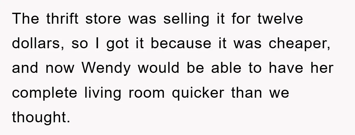 Woman Thought She Was Being Thoughtful, Friend Calls Her ‘Too Clumsy To Live’ Over A Pillow The thrift store was selling it for twelve dollars, so I got it because it was cheaper, and now Wendy would be able to have her complete living room quicker...