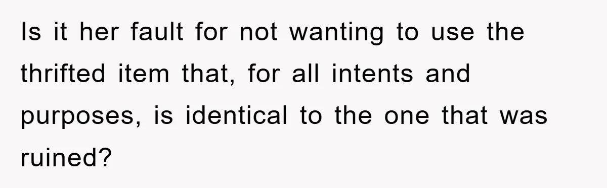 Woman Thought She Was Being Thoughtful, Friend Calls Her ‘Too Clumsy To Live’ Over A Pillow Is it her fault for not wanting to use the thrifted item that, for all intents and purposes, is identical to the one that was ruined?
