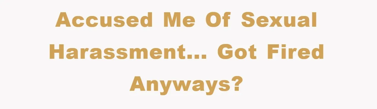 Man's Dream Job Almost Ruined by Vengeful Employee's Lies Accused me of sexual harassment... got fired anyways?