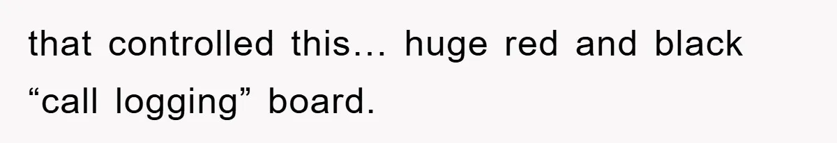 that controlled this… huge red and black “call logging” board.