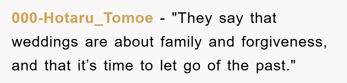 000-Hotaru_Tomoe − "They say that weddings are about family and forgiveness, and that it’s time to let go of the past."