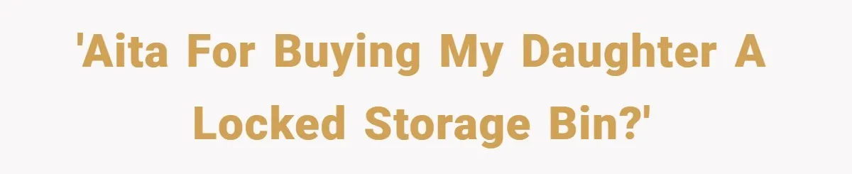 Woman Buys Her Own Snacks But Mom Keeps Letting The Cousins Eat Them, So Dad Gets Her A Locked Snack Bin 'AITA for buying my daughter a locked storage bin?'