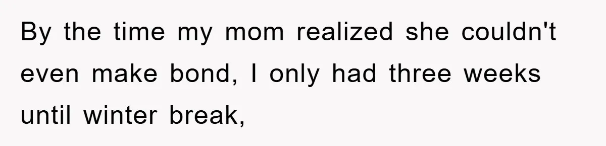 Mom Arrested, Dad Deployed Abroad, 17-Year-Old Daughter Abandons Home, Robbers Steal Everything, Stepsister Explodes In Fury By the time my mom realized she couldn't even make bond, I only had three weeks until winter break,