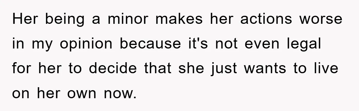 Mom Arrested, Dad Deployed Abroad, 17-Year-Old Daughter Abandons Home, Robbers Steal Everything, Stepsister Explodes In Fury Her being a minor makes her actions worse in my opinion because it's not even legal for her to decide that she just wants to live on her own now.