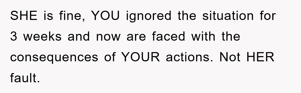 Mom Arrested, Dad Deployed Abroad, 17-Year-Old Daughter Abandons Home, Robbers Steal Everything, Stepsister Explodes In Fury SHE is fine, YOU ignored the situation for 3 weeks and now are faced with the consequences of YOUR actions. Not HER fault.