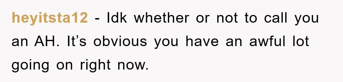 Mom Arrested, Dad Deployed Abroad, 17-Year-Old Daughter Abandons Home, Robbers Steal Everything, Stepsister Explodes In Fury heyitsta12 − Idk whether or not to call you an AH. It’s obvious you have an awful lot going on right now.