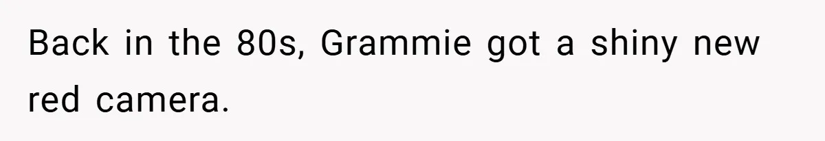 Back in the 80s, Grammie got a shiny new red camera.