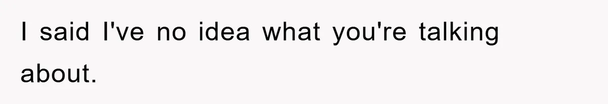 I said I've no idea what you're talking about.