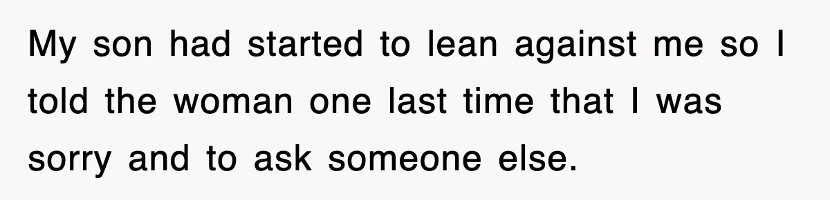 Mother Gets Called Entitled Witch For Not Giving Up Bus Seat To Elderly Woman, But Her Reason Leaves Everyone Speechless My son had started to lean against me so I told the woman one last time that I was sorry and to ask someone else.