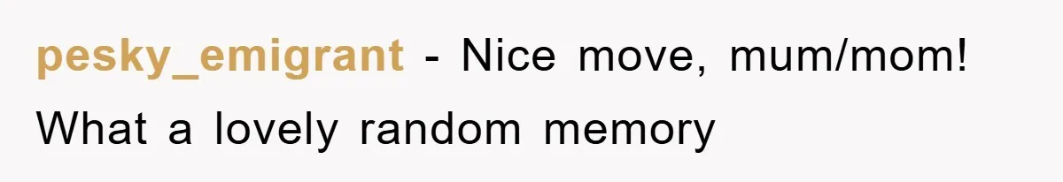 Controlling Husband Demanded She Quit Her Job, Her Literal Response Was Priceless pesky_emigrant − Nice move, mum/mom! What a lovely random memory