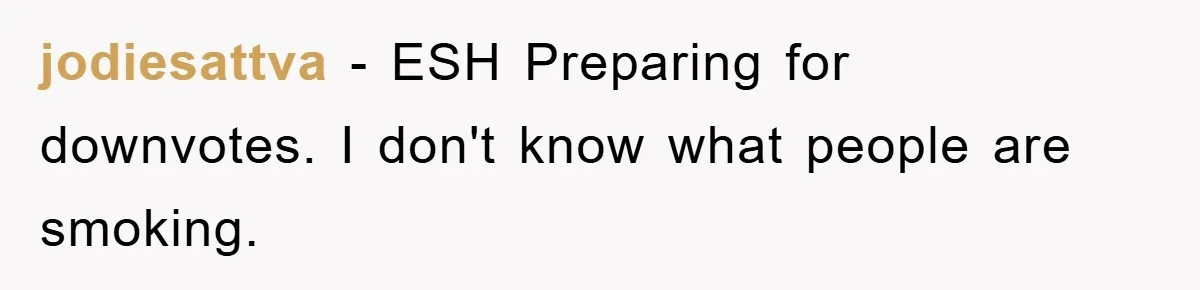 jodiesattva − ESH Preparing for downvotes. I don't know what people are smoking.
